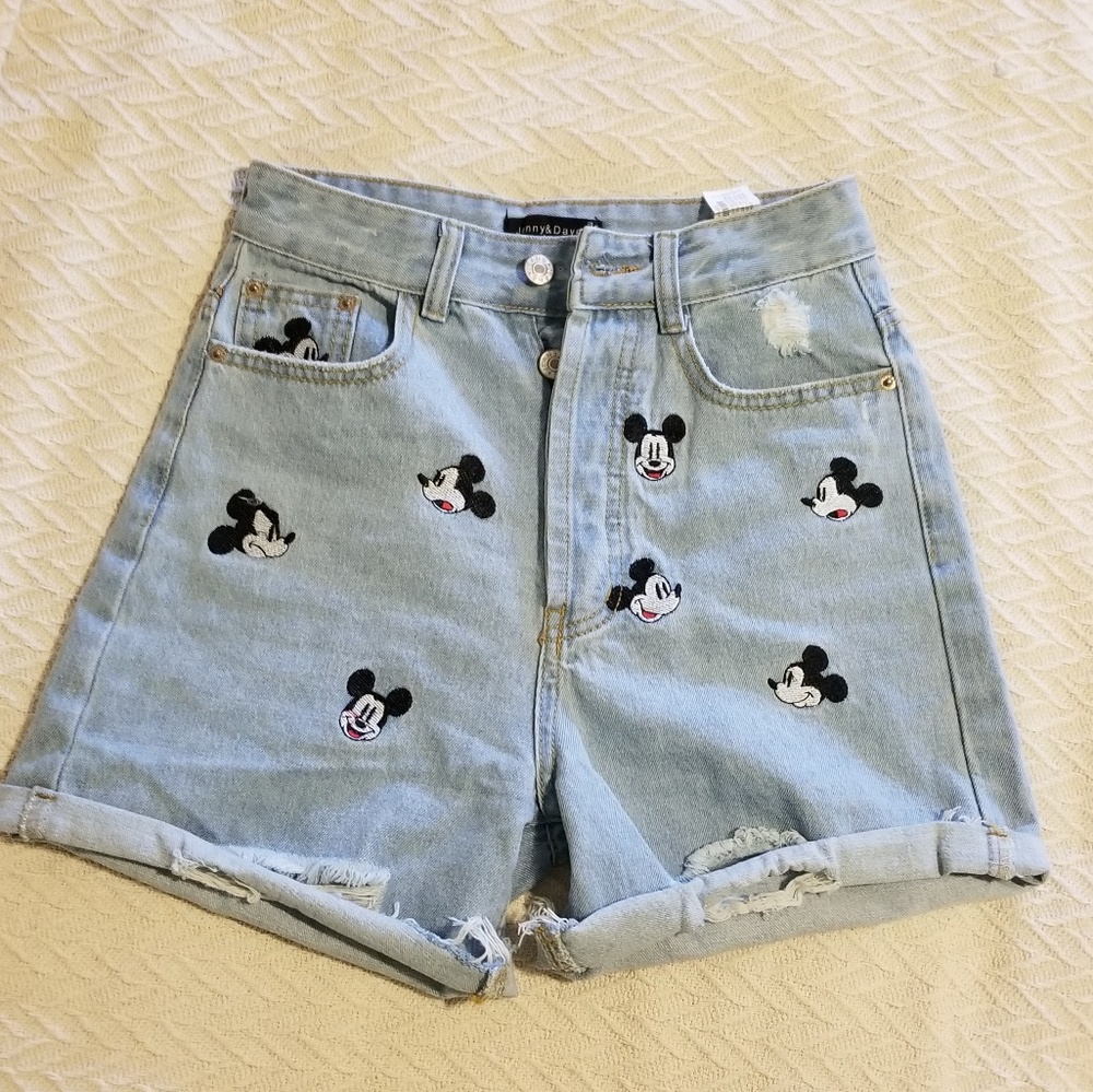 Disney Mickey Mouse High Waisted Shorts
